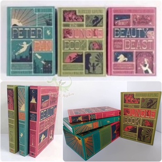 หนังสือวรรณกรรมคลาสสิก MinaLima Edition ปกแข็ง เซต 3 เล่ม Peter Pan Jungle Book Beauty and the Beast