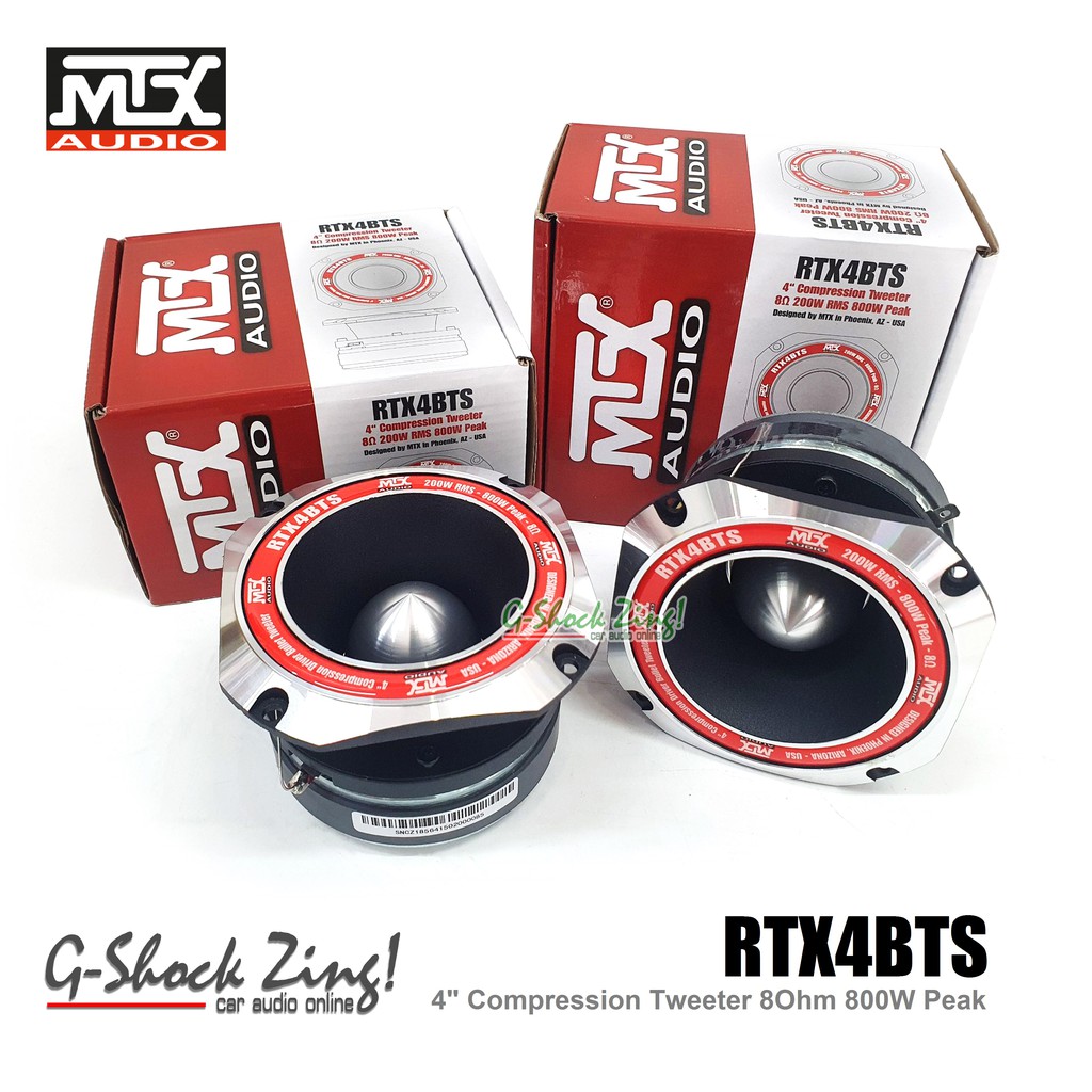 MTX audio เครื่องเสียงรถยนต์ ลำโพงรถยนต์ ลำโพงทวิตเตอร์ ดอกลำโพง4นิ้ว MTX audio รุ่น RTX4BTS = 1คู่