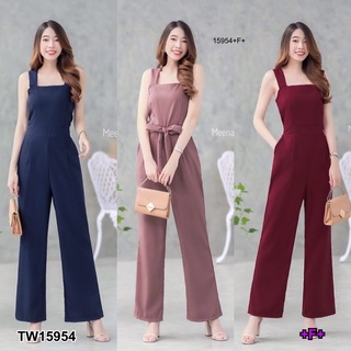 TW15954 Jumpsuit จั้มสูทสายเดี่ยว ขายาว