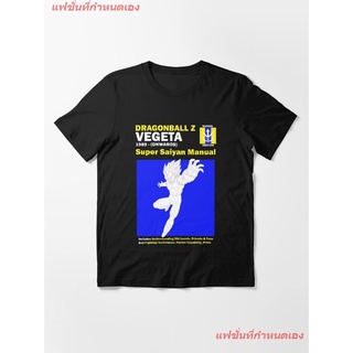 ดราก้อนบอล Dragon Ball เบจิต้า Vegeta Manual Essential T-Shirt เสื้อยืดลายอนิเมะ การ์ตูน พิมพ์ลาย ผู้หญิง เสื้อยืดผู้ชาย