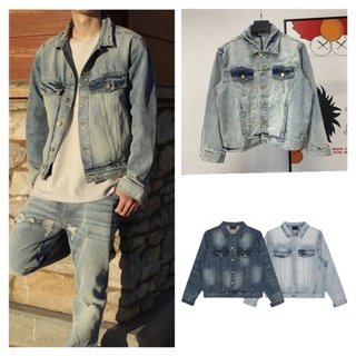 FOG7th season 7 washed mens ripped jacket denim