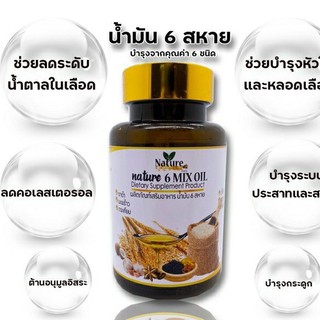 Nature 6 mix oil ผลิตภัณฑ์เสริมอาหารน้ำมัน 6 สหาย