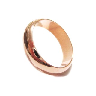 TANITTgems แหวนเกลี้ยง ตัวเรือนนากขัดเงา 18KGP 6 มม. - Rose Gold