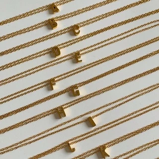 สร้อยข้อเท้าสเตนเลส HER OBJECTIVE_HER CLASSIC INITIAL PENDENT ANKLET