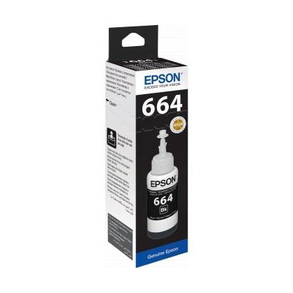 EPSON 664BK  หมึกแท้ชนิดเติม หมึกสีดำ