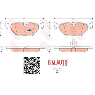 ผ้าเบรคหลัง BMW E36 ยี่ห้อ TEXTAR/ATE/TRW