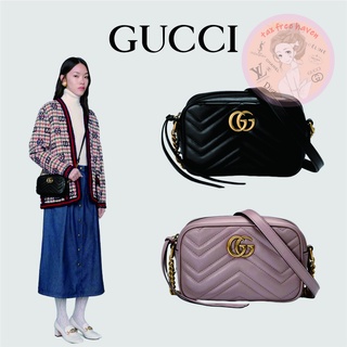 Shopee ถูกที่สุด 🔥100% ของแท้ 🎁 Brand New Gucci GG Marmont Collection Quilted Mini Bag/Crossbody Bag