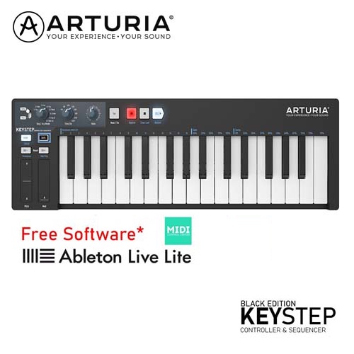 Arturia KeyStep Black Edition : MIDI Keyboard Slim 32 Key แบบโพลีโฟนิกพร้อมโหมด Chord และ Arpeggiato