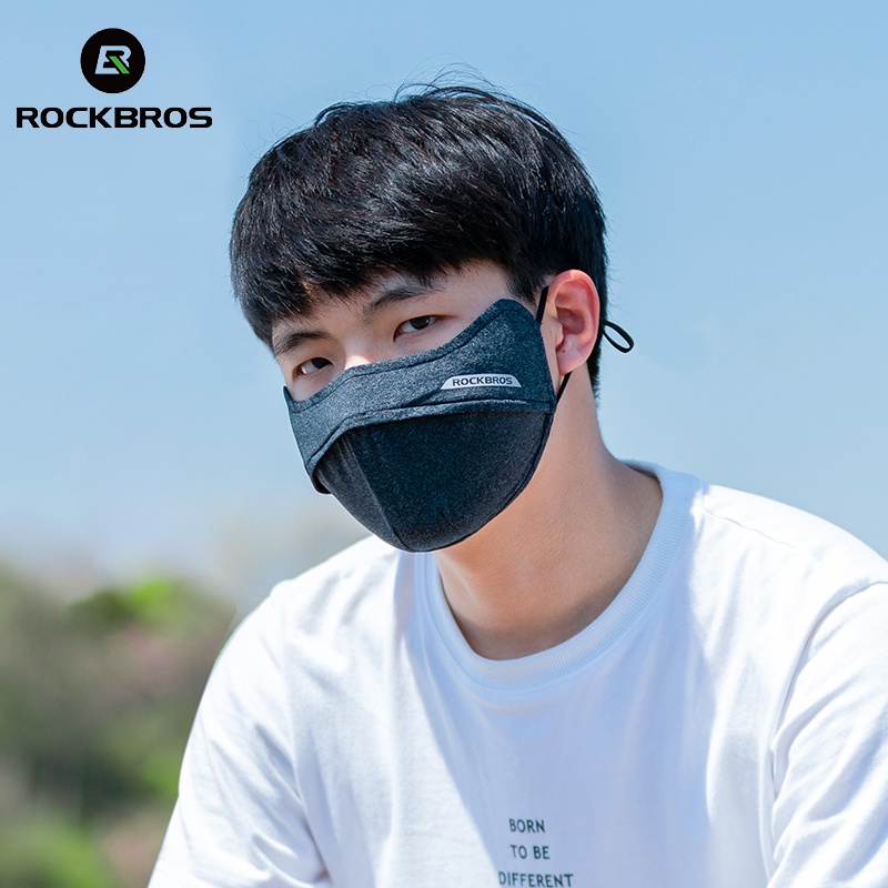 【TH Delivery】ROCKBROSร็อคโบรส์ หน้ากากผ้าไหมน้ําแข็งล้างทําความสะอาดได้ป้องกันรังสียูวี50ป้องกันรังสียูวีซ่อนเปิดสําหรับระบายอากาศล้างทําความสะอาดได้ปรับยามแฟชั่น