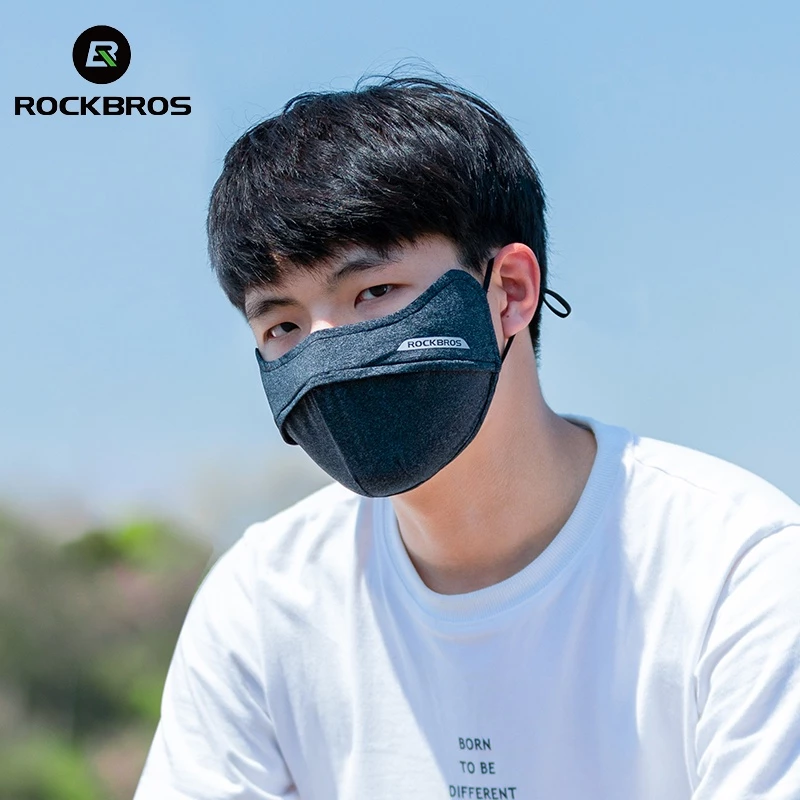 【TH Delivery】ROCKBROSหน้ากากกันแดด ผ้าใยเย็น ล้างทําความสะอาดได้เปิดสําหรับระบายอากาศ แฟชั่นสวย เหมาะกับผู้ชายและผู้ญิง