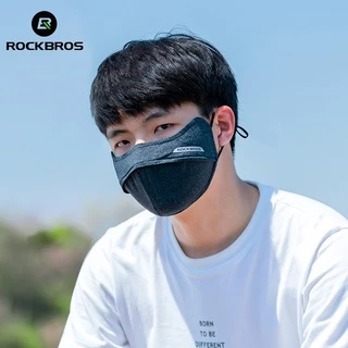 【TH Delivery】ROCKBROSหน้ากากกันแดด ผ้าใยเย็น ล้างทําความสะอาดได้เปิดสําหรับระบายอากาศ แฟชั่นสวย เหมาะกับผู้ชายและผู้ญิง