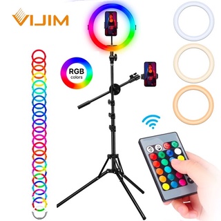 Ulanzi VIJIM K15 RGB 173 ซม. ชุดขาตั้งกล้อง แหวนไฟ ขาตั้งกล้อง ที่วางโทรศัพท์ คลิป Vlog Mount Live Selfie กล้องวิดีโอ โคมไฟสตูดิโอ