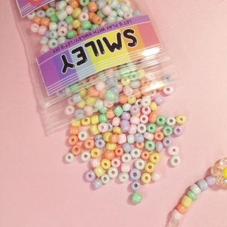 ลูกปัด หลากสี ขนาด 4 mm (25g)​