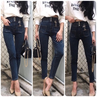 🌟กางเกงยีนส์สกินนี่เอวสูง🌟KRISTHAYA JEANS