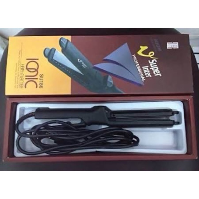 🌸เครื่องหนีบผม Super V Inter SU 186 มีฟัน💥 Super V Inter SU186 แท้💯 เครื่องหนีบผม ซุปเปอร์วี มีฟัน ห