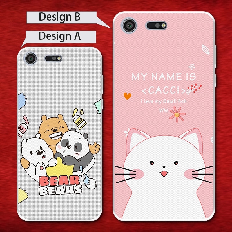 Sony Xperia Z3 Z5 XZ1 XZ2 XZ Premium XZ3 XZ4 Compact Bear Soft Silicon TPU Case Cover
