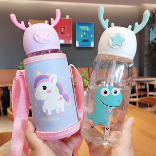 🧑‍🍼ถูกที่สุด🧑‍🍼500/700ML🧑‍🍼ฟรีปลอกหุ้ม กระติกน้ำพร้อมหลอดดูด กระติกน้ำเด็ก กระติกน้ำ ไทรทัน ตกไม่แตก กระติกน้ำหลอดเด้ง