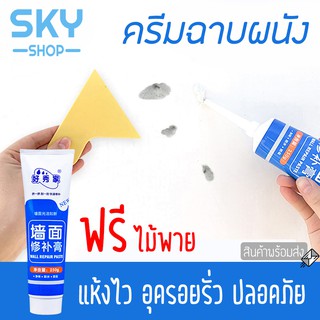 SKY ครีมฉาบผนัง ซ่อมผนัง อุดรอยปูนแตก ปูนร้าว รูตะปู  ซ่อมแซมรอยร้าว ขนาด 250กรัม Wall Repair