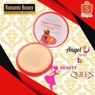 แป้ง Romantic Beauty TOMATO+SNAIL PINKISH BRIGHT &amp; MOISTURE POWDER