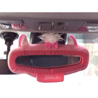 ลิขสิทธิ์แท้ แมวมารี ที่หุ้มกระจกมองหลังรถยนต์ สีชมพู Marie Cat Rear View Mirror Cover Red,Black