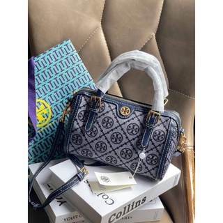 💕Tory burch T Monograme Jacquard Mini Barrel