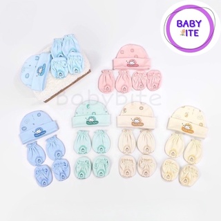 Mami Baby🧸Set หมวก ถุงมือ ถุงเท้า เด็กแรกเกิด (พร้อมส่ง)