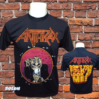 เสื้อวง Antxrax แขนสั้น ไม่มีตะเข็บข้าง คอฟิต ป้ายUSA เสื้อวง เสื้อผู้ชาย เสื้อทัวร์ วงร็อคคต่างประเทศ