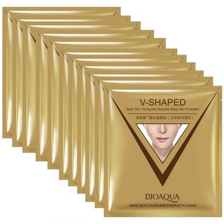 BIOAQUA V-SHAPED MASK แผ่นมาร์คหน้าเรียวรูปตัววี (10แผ่น)