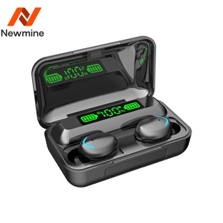 Newmine F9 TWS หูฟังบลูทู ธ 5.0 หูฟังสเตอริโอไร้สาย True หูฟัง Hi-Fi หูฟังกันน้ำกีฬาพร้อมไมโครโฟน