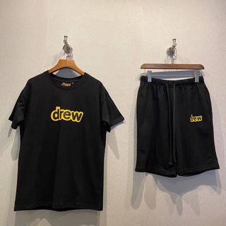 DREW HOUSE SECRET TEE AND SHORTS YELLOW เสื้อยืดคอกลมแขนสั้น และกางเกงขาสั้นเอวยางยืด แบรนด์ดรูเฮ้าส์ จัสติน บีเบอร์