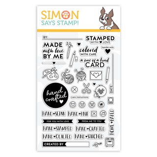 Simon Says Clear Stamps HAND CRAFTED WITH LOVE แสตมป์ใส