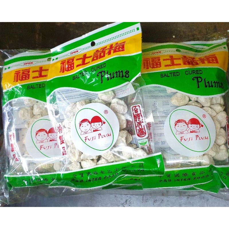 (พร้อมส๋ง) บ๊วยเค็มฟูจิ บ๊วยเค็มเล็ก 100 g จำนวน 10 ห่อ
