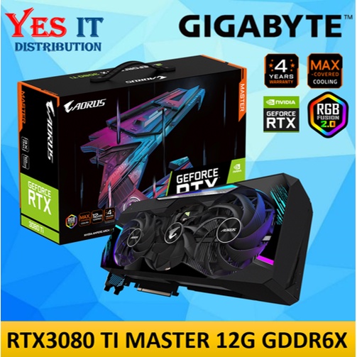 GIGABYTE AORUS GeForce RTX 3080 Ti MASTER 12G GDDR6X กราฟิกการ์ด (GV-N308TARUS M-12GD)