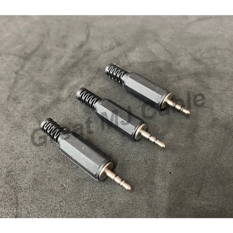 หัวแจ็ค 2.5 มม. รุ่นพลาสติกดำ หัวแจ็คสเตอริโอ 2.5มม หัวแจ็ค TRS AUX PHONE 2.5mm ปลั๊กTR STEREO 2.5mm