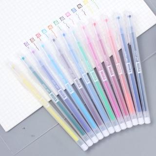ปากกาเจลสีใส ขนาดเล็ก 0.5 มม. 12 สี สําหรับนักเรียน