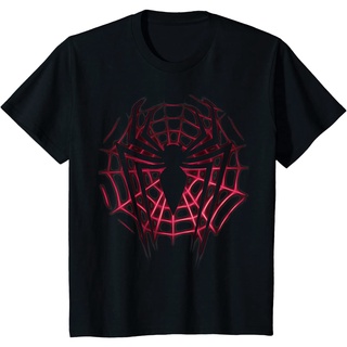 เสื้อยืดแขนยาว ผ้าฝ้ายแท้ ระบายอากาศได้ดี พิมพ์ลายโลโก้ Spider-Man Silhouetted คุณภาพสูง สําหรับผู้ชาย