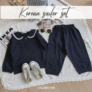 Korean sailor set ชุดset น่ารักๆstyleเกาๆ ผ้านิ่ม ใส่สบายมากค่าา