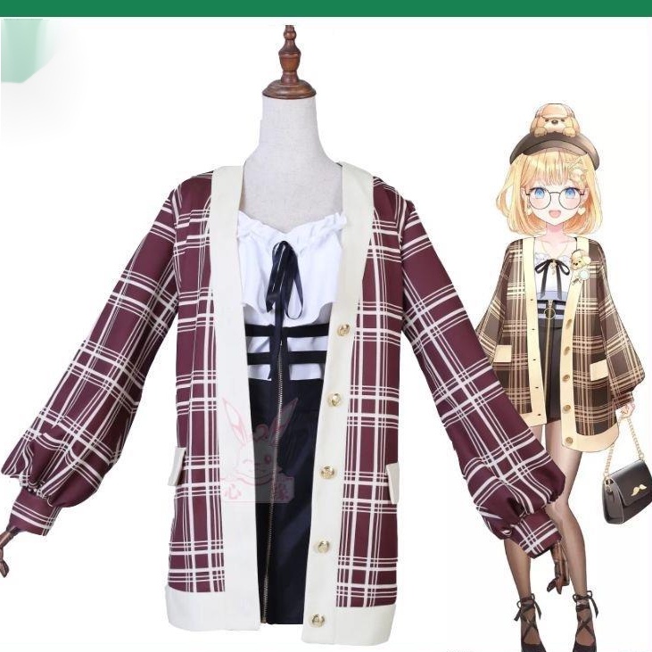 Watson Amelia คอสเพลย์ Hololive vtuber Watson Amelia คอสเพลย์ชุดเสื้อแขนยาวชุดเครื่องแต่งกายอะนิเมะช