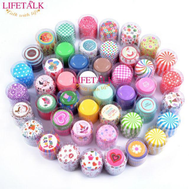 ถ้วยจีบกระดาษ ถ้วยจีบเบอร์ 3219 ขนาด 5cm (แพ็ค 100ชิ้น)