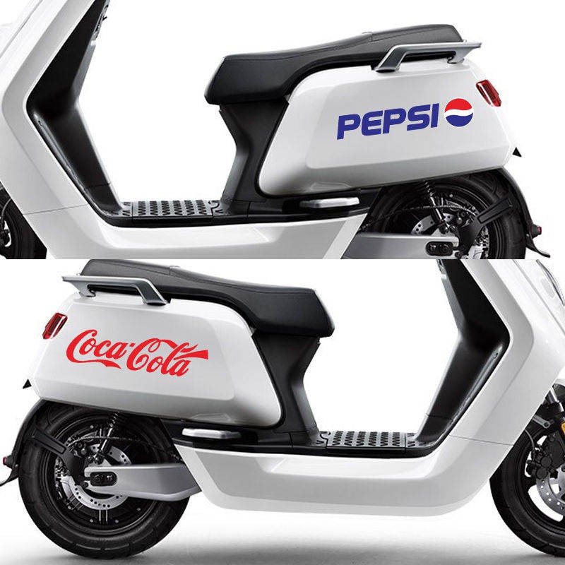 แต่งรถ⌵สติ๊กเกอร์ติดรถยนต์⌵ Pepsi Pepsi สติ๊กเกอร์ลูกวัวไฟฟ้ารถยนต์รอยขีดข่วนสติ๊กเกอร์ติดผนัง Dou Coke Tide สติกเกอร์รถ
