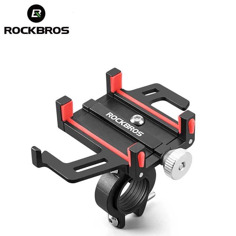 【TH Delivery】ROCKBROS ขาตั้งโทรศัพท์มือถือ อลูมิเนียมอัลลอย หมุนได้ 360 องศา ปรับได้ สําหรับติดรถจักรยาน รถจักรยานยนต์