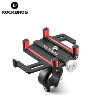 【TH Delivery】ROCKBROS ขาตั้งโทรศัพท์มือถือ อลูมิเนียมอัลลอย หมุนได้ 360 องศา ปรับได้ สําหรับติดรถจักรยาน รถจักรยานยนต์
