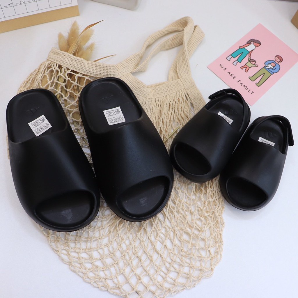 Adidas Yeezy slide all black kid shoe women shoe sandals slippers