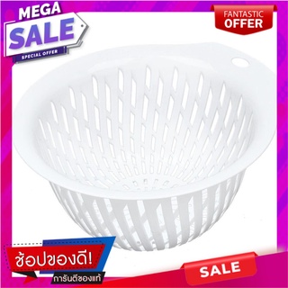 ตะแกรงล้างผักกลม MICRONWARE 22 ซม. สีขาว ตะกร้าใส่ของในครัว KITCHEN MESH ROUND MICRONWARE 22CM WHITE