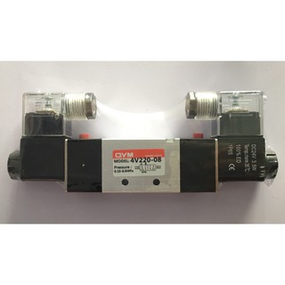 Pneumatic Solenoid Valve 2 Position Model : 4V220-08 DC24V 3.5W Pressure 0.15-0.8Mpa