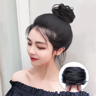 แฟชั่น ผมตรง ซาลาเปา ผมสังเคราะห์ ผู้หญิง ผมหางม้า ต่อผม ซาลาเปา ผม Scrunchie ยืดหยุ่น แต่งงาน คลื่นหยิก 4.9