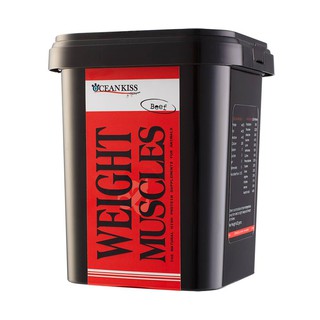 อาหารเสริมโปรตีนแมว weight &amp; muscle รสเนื้ออบ ขนาด 600 กรัม