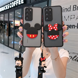 Disney Samsung Galaxy Note20 Ultra Note10 Pro plus Note8 Note9 Cute Cartoon Doll stand Phone Case Samsung S20Ultra S20 Plus S10 Plus s10E S8 S9 Plus S8+ S9+ S10+ Cases Mickey Mouse Minnie Casing With lanyard