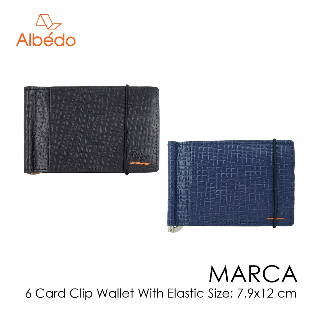 [Albedo] MARCA 6  CARD CLIP WALLET WITH ELASTIC กระเป๋าสตางค์/กระเป๋าเงิน/กระเป๋าใส่บัตร รุ่น MARCA - MC00355/MC00399
