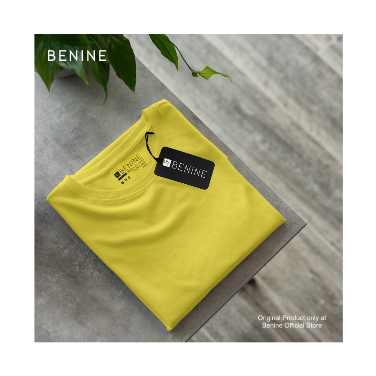 เสื้อยืดสีเหลือง Benine Plain Canary / เสื้อยืด Distro พรีเมี่ยม / เสื้อยืดผู้ชายและผู้หญิง / แขนสั้